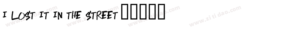 I Lost It In The Street字体转换